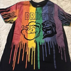PHAT Farm Popeye & Pluto Boys Large 14/16 Multicolor Short Sleeve Crewneck Shirt